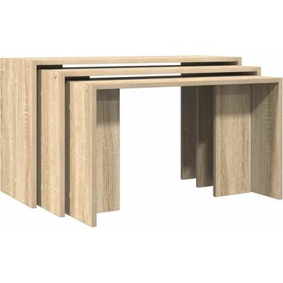 vidaXL Sonoma Eiche Nisttisch-Set - Kaffee/Beistell/Endtisch vidaXL Sonoma Eiche Nisttisch-Set - Kaffee/Beistell/Endtisch