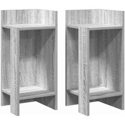 vidaXL 858553 Grijze Sonoma Bijzettafels 2 stuks - Salontafel vidaXL 858553 Grijze Sonoma Bijzettafels 2 stuks - Salontafel