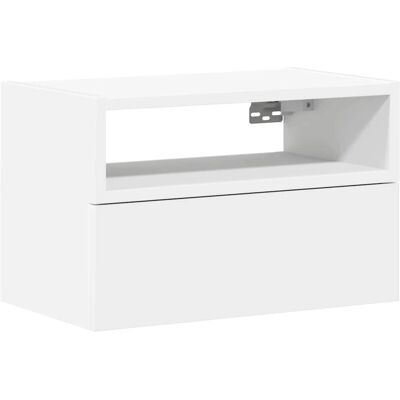 vidaXL 858596 Witte muurmonterende nachtkastje - Nachtkastje vidaXL 858596 Witte muurmonterende nachtkastje - Nachtkastje