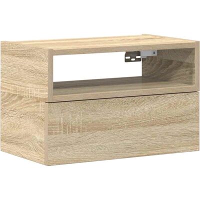 vidaXL Wall-mounted Nightstand Oak - Nightstand/Bedside Table vidaXL Wall-mounted Nightstand Oak - Nightstand/Bedside Table