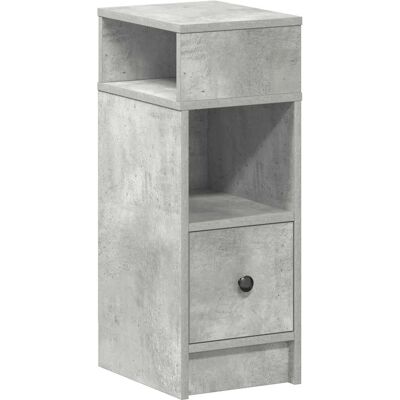 vidaXL Nachttisch mit Schublade Beton Grau 25x31x66 cm - Nachttisch vidaXL Nachttisch mit Schublade Beton Grau 25x31x66 cm - Nachttisch