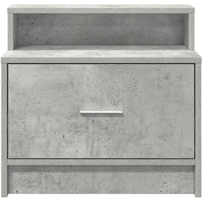 vidaXL Nachttisch mit Schublade Beton Grau 51x31x47 - Nachttisch vidaXL Nachttisch mit Schublade Beton Grau 51x31x47 - Nachttisch