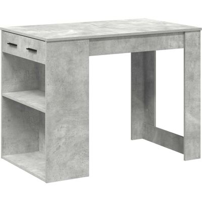 vidaXL Schreibtisch mit Schubladen und Ablage Betonggrau - Schreibtisch vidaXL Schreibtisch mit Schubladen und Ablage Betonggrau - Schreibtisch