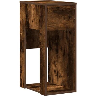 vidaXL Rookeiken Computer Tower Stand met Lade - PC Ondersteuning vidaXL Rookeiken Computer Tower Stand met Lade - PC Ondersteuning