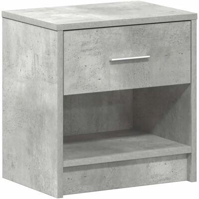 vidaXL Bedside table met lade betongrijs - Bedside table vidaXL Bedside table met lade betongrijs - Bedside table