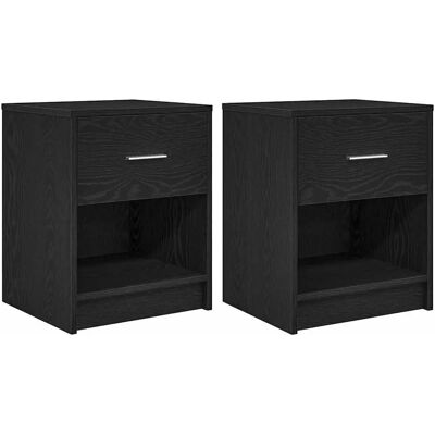 vidaXL Nachttische 2 Stk. Schwarz 40x34x50 cm vidaXL Nachttische 2 Stk. Schwarz 40x34x50 cm