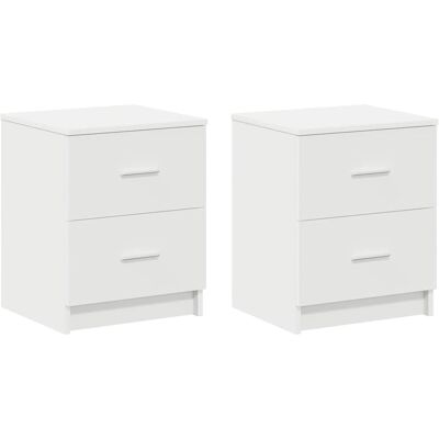 vidaXL Stoliki nocne 2 szt. Białe 40x36x50 cm - Nightstand vidaXL Stoliki nocne 2 szt. Białe 40x36x50 cm - Nightstand