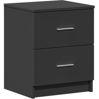 vidaXL Szafka nocna z 2 szufladami czarna 40x36x50 cm - Szafka nocna vidaXL Szafka nocna z 2 szufladami czarna 40x36x50 cm - Szafka nocna
