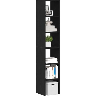 vidaXL Kirjahyllyt - 2 kpl, Tasoittuvat Musta Tammi, 30x30x80 cm vidaXL Kirjahyllyt - 2 kpl, Tasoittuvat Musta Tammi, 30x30x80 cm