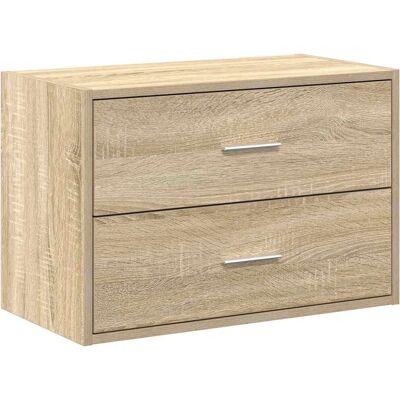 vidaXL Sonoma Eiche 2-Schubladen Schrank - Schrank vidaXL Sonoma Eiche 2-Schubladen Schrank - Schrank