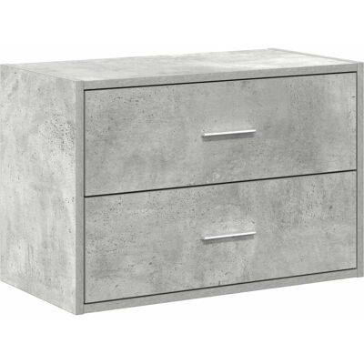 vidaXL Betonggraues Schrank mit 2 Schubladen - Schrank vidaXL Betonggraues Schrank mit 2 Schubladen - Schrank
