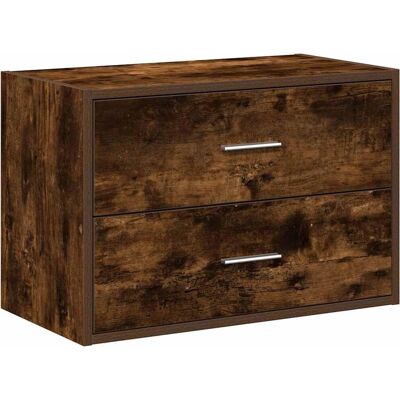vidaXL Schrank mit 2 Schubladen Räuchereiche - Schrank vidaXL Schrank mit 2 Schubladen Räuchereiche - Schrank
