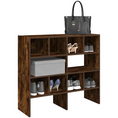 vidaXL Schuhregal - Räuchereiche 2er Stapelbar Organizer vidaXL Schuhregal - Räuchereiche 2er Stapelbar Organizer
