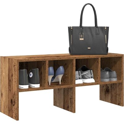 vidaXL Schuhregal Stapelbar Eichenholz 89,5x30x40 cm - Schuhaufbewahrung vidaXL Schuhregal Stapelbar Eichenholz 89,5x30x40 cm - Schuhaufbewahrung