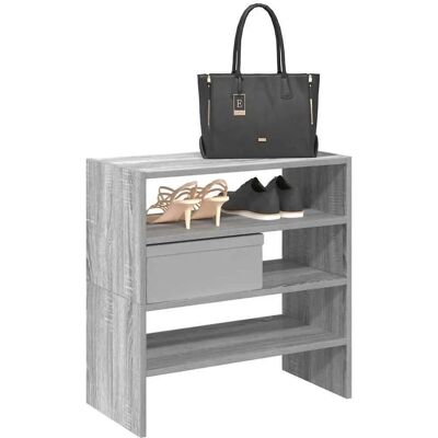 vidaXL Étagère à chaussures Gris Sonoma Empilable - Rangement - Publicité vidaXL Étagère à chaussures Gris Sonoma Empilable - Rangement - Publicité