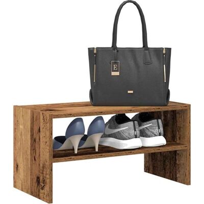 vidaXL Schuhregal Alt Holz Stapelbar Schuhaufbewahrung - Schuhregal vidaXL Schuhregal Alt Holz Stapelbar Schuhaufbewahrung - Schuhregal