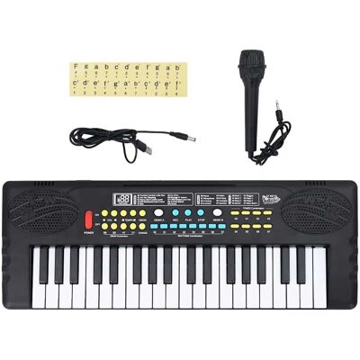 vidaXL 37 Tasten Klavier Elektrisches Keyboard mit Mikrofon für Kinder - Klavier vidaXL 37 Tasten Klavier Elektrisches Keyboard mit Mikrofon für Kinder - Klavier