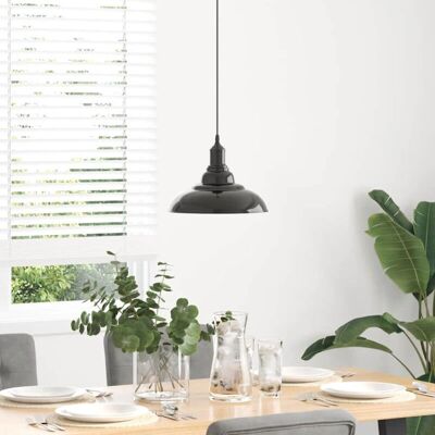 vidaXL Pendellampe højdejusterbar E27 glans sort vidaXL Pendellampe højdejusterbar E27 glans sort