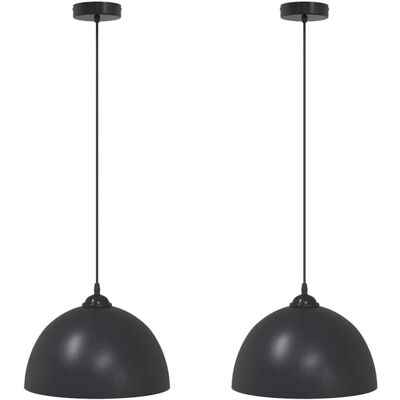 vidaXL Lampa wisząca 2 szt. Regulowana wysokość E27 Czarna - Lampa wisząca vidaXL Lampa wisząca 2 szt. Regulowana wysokość E27 Czarna - Lampa wisząca