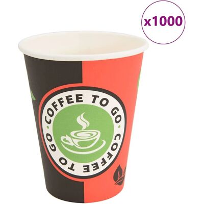 vidaXL Papieren koffiebekers - 1000 stuks - 12oz - Rood & Zwart vidaXL Papieren koffiebekers - 1000 stuks - 12oz - Rood & Zwart