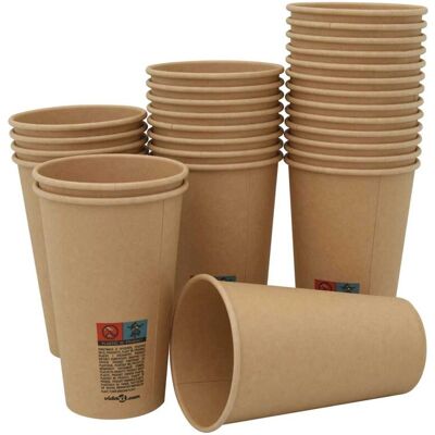 vidaXL Papirkopper til kaffe - 16oz - 1000 stk - Brun vidaXL Papirkopper til kaffe - 16oz - 1000 stk - Brun