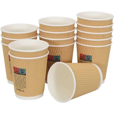 vidaXL Papieren koffiebekers - 8oz/200ml - Lekbestendig - Bruin vidaXL Papieren koffiebekers - 8oz/200ml - Lekbestendig - Bruin