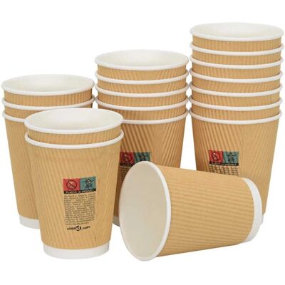 vidaXL Papieren Koffiebekers 500 st 12oz 300ml Bruin - Koffiekoppen vidaXL Papieren Koffiebekers 500 st 12oz 300ml Bruin - Koffiekoppen