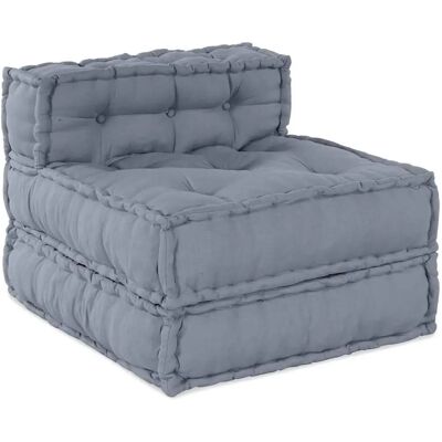vidaXL - Pouffe Grey - Grau - 100% Baumwolle - ottoman vidaXL - Pouffe Grey - Grau - 100% Baumwolle - ottoman