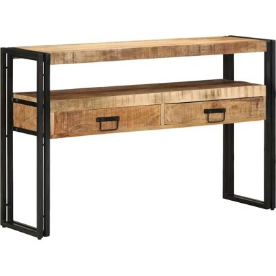 Table d'appoint noire en bois de manguier - Table d'appoint - Publicité Table d'appoint noire en bois de manguier - Table d'appoint - Publicité
