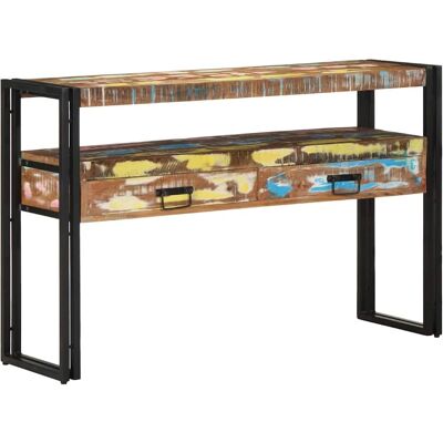Vidaxl - Table d'appoint Multicolore en Bois Recyclé et Métal - Publicité Vidaxl - Table d'appoint Multicolore en Bois Recyclé et Métal - Publicité