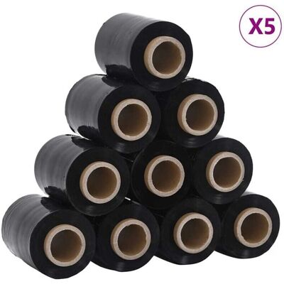 vidaXL Films Étirable Noirs 10 cm x 150 m - Films Étirable vidaXL Films Étirable Noirs 10 cm x 150 m - Films Étirable