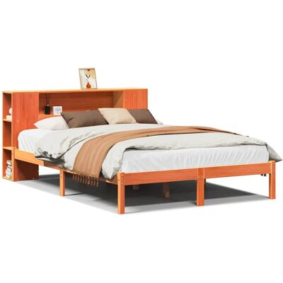 VidaXL Bett mit Bücherregal - 140x200cm Rustik Kiefer VidaXL Bett mit Bücherregal - 140x200cm Rustik Kiefer