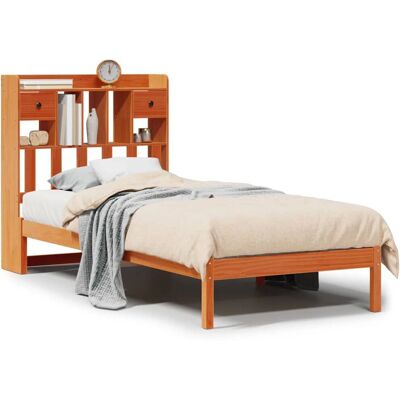 vidaXL Bett mit Bücherregal - Massives Kiefernholz 75x190cm - Platzsparend vidaXL Bett mit Bücherregal - Massives Kiefernholz 75x190cm - Platzsparend