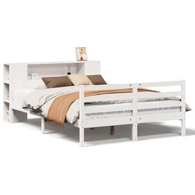 vidaXL 3321847 Bett - Platzsparendes Kiefernholz mit Regalen vidaXL 3321847 Bett - Platzsparendes Kiefernholz mit Regalen