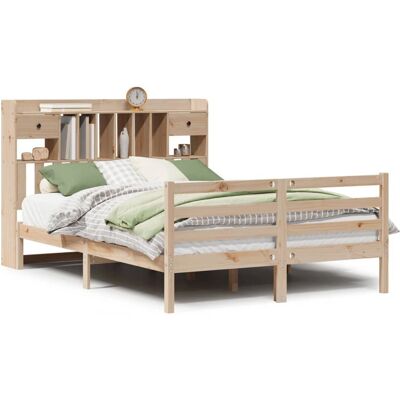 vidaXL Bücherregalbett ohne Matratze - Massives Kiefernholz - Platzsparender Stauraum - Bett vidaXL Bücherregalbett ohne Matratze - Massives Kiefernholz - Platzsparender Stauraum - Bett