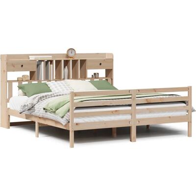 vidaXL Bett mit Regal-Kopfteil - Bett vidaXL Bett mit Regal-Kopfteil - Bett