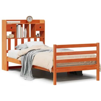 vidaXL Bett mit Stauraum - 75x190 cm - Massiv Kiefer vidaXL Bett mit Stauraum - 75x190 cm - Massiv Kiefer
