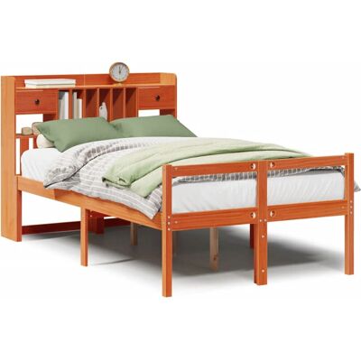 vidaXL 3322068 Massives Kiefernholzbett mit Regal - Bett vidaXL 3322068 Massives Kiefernholzbett mit Regal - Bett