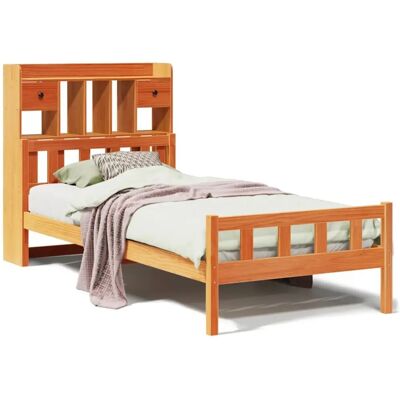 vidaXL 3322182 Bett - Massiv Kiefer - 75x190 cm - Rustik Stil vidaXL 3322182 Bett - Massiv Kiefer - 75x190 cm - Rustik Stil