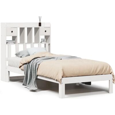 vidaXL Bookcase Bett weiß 160x200cm Massivkiefer - Bett vidaXL Bookcase Bett weiß 160x200cm Massivkiefer - Bett