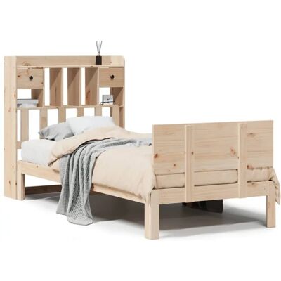 vidaXL 3322686 Bett - Naturfuru - 90x200cm - Bett vidaXL 3322686 Bett - Naturfuru - 90x200cm - Bett