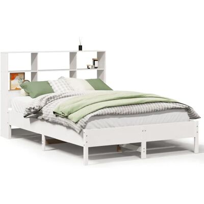 vidaXL Weißes Bücherregal Bett Super King - Bett vidaXL Weißes Bücherregal Bett Super King - Bett