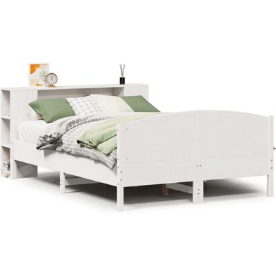 vidaXL 3323075 Bett - Holzbett mit Bücherregal - Einzelbett vidaXL 3323075 Bett - Holzbett mit Bücherregal - Einzelbett