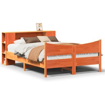 vidaXL Bett mit Stauraum - Massivholzbett Kiefer - 135x190 cm vidaXL Bett mit Stauraum - Massivholzbett Kiefer - 135x190 cm