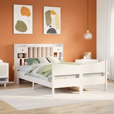 vidaXL Bed Frame Wit - 160x200 cm Massief Hout dennenhout - Stabiel & Stijlvol vidaXL Bed Frame Wit - 160x200 cm Massief Hout dennenhout - Stabiel & Stijlvol