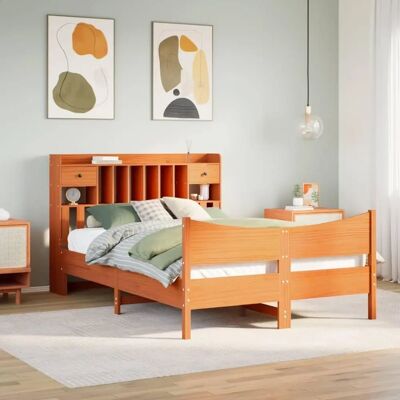 vidaXL Sänky ilman mattoa vaha ruskea - Massiivipuun mänty - 140x190cm vidaXL Sänky ilman mattoa vaha ruskea - Massiivipuun mänty - 140x190cm