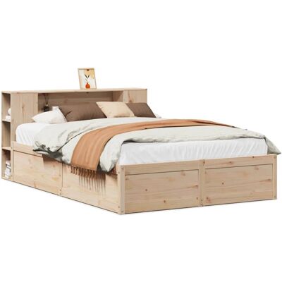 vidaXL Bettrahmen - naturbelassenes Kiefernholz 135x190 cm - Bettrahmen vidaXL Bettrahmen - naturbelassenes Kiefernholz 135x190 cm - Bettrahmen