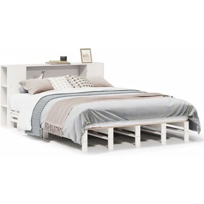 vidaXL 3323894 Weißes Bücherregal Bett - Bettart vidaXL 3323894 Weißes Bücherregal Bett - Bettart