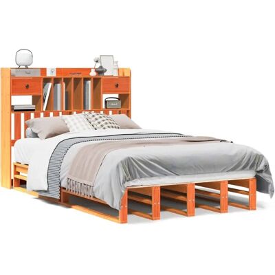 vidaXL Bett mit Bücherregal - Massiv Kiefer 135x190cm vidaXL Bett mit Bücherregal - Massiv Kiefer 135x190cm