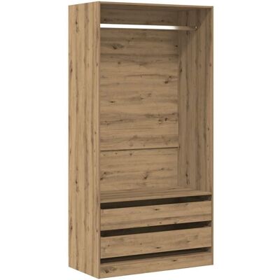 Armoire en bois d'ingénierie chêne artisanal 100x50x200 cm - Armoire - Publicité Armoire en bois d'ingénierie chêne artisanal 100x50x200 cm - Armoire - Publicité